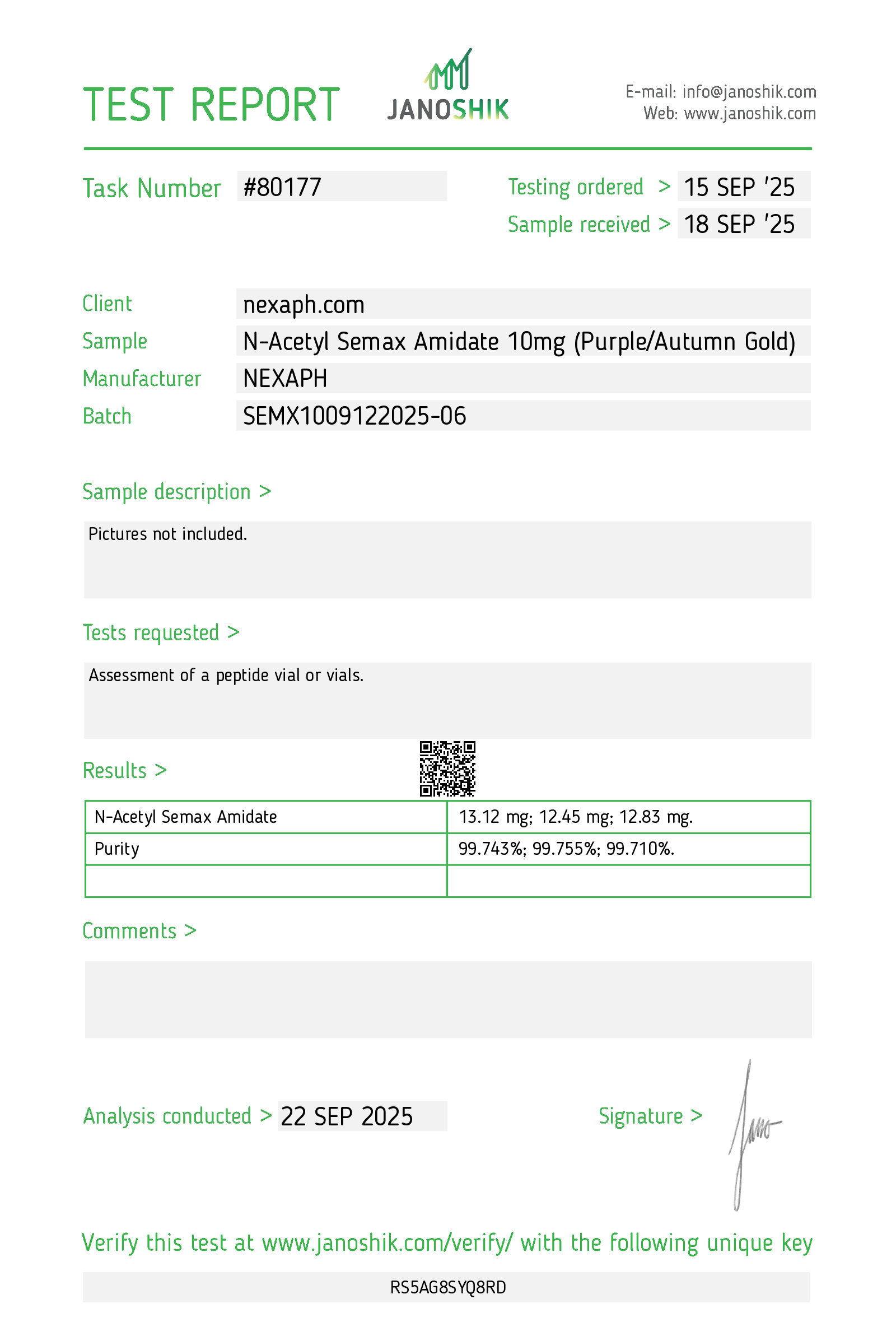 N-Acetyl Semax Amidate 10mg (10 vials/kit) - Image 2