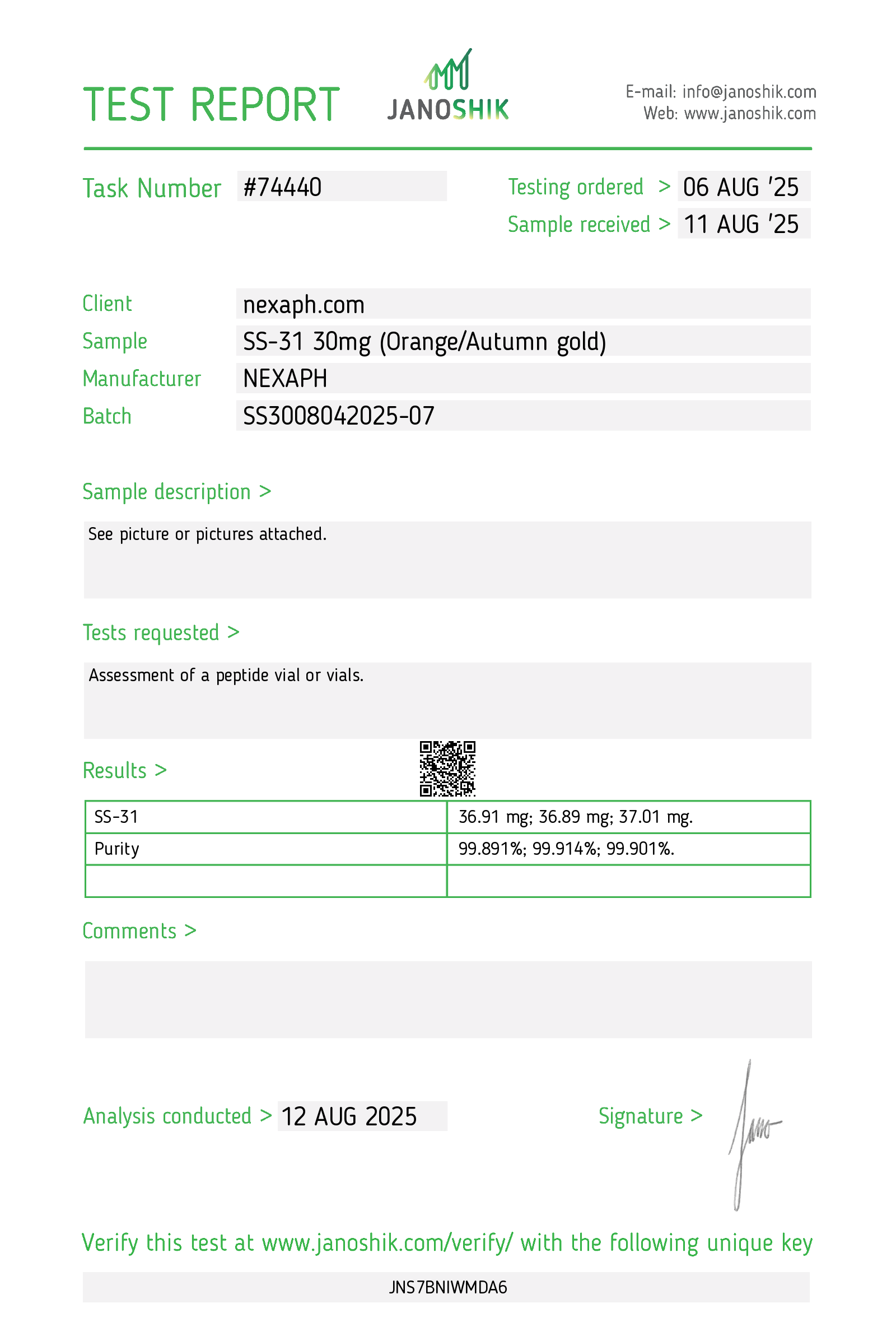 SS-31 30mg (Single Vial) – For Research Use Only - Image 2