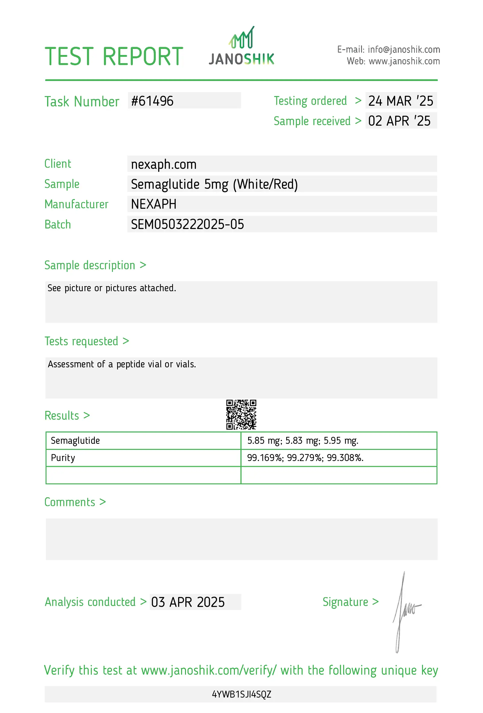 Semaglutide 5mg (Single Vial) – For Research Use Only - Image 2