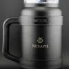 Nexaph matte black 50oz insulated jug with handle and clear lid