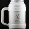 Nexaph 50oz grey insulated jug with handle and clear lid