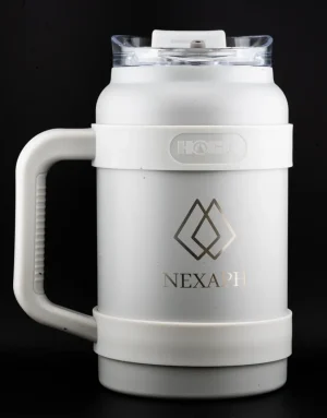 Nexaph 50oz grey insulated jug with handle and clear lid