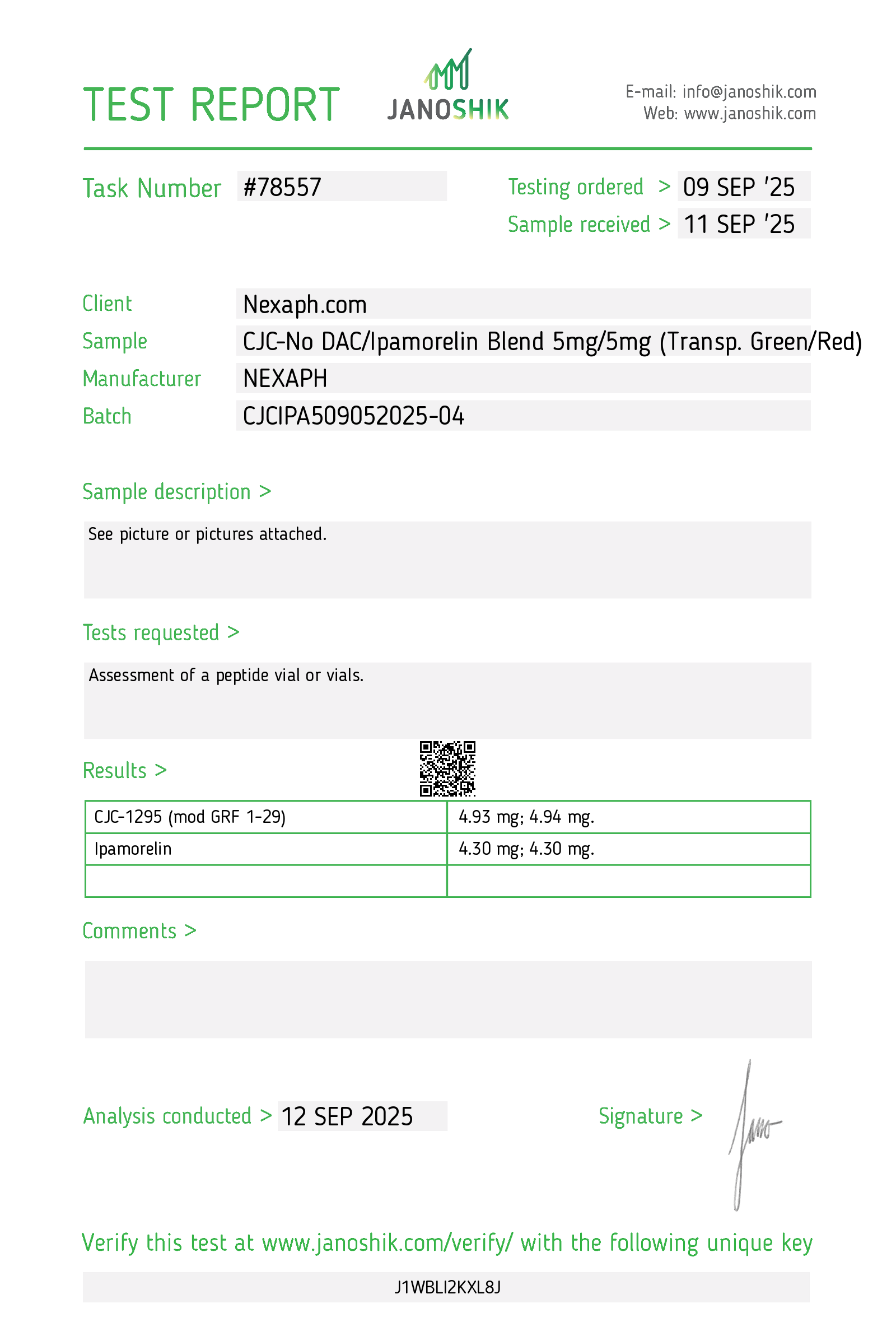 CJC-no DAC / Ipamorelin Blend – 5mg/5mg (Single Vial) – For Research Use Only - Image 2